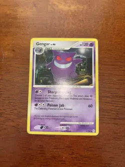 [DMG] Pokemon TCG Gengar 17/99 Platinum Arceus Rare Non-Holo Card - Image 1