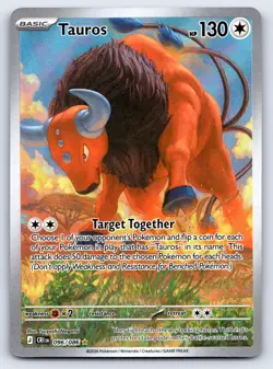 Tauros 096/086 Holo Illustration Rare Chaos Rising Pokemon Near Mint - Image 1