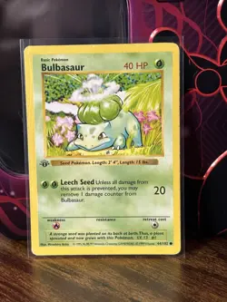 1st Edition Bulbasaur 44/102 Base Set SHADOWLESS 1999 Pokemon Card TCG - Image 1