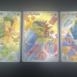 Pokemon First Partner Series 2 Johto Starter Set Chikorita Cyndaquil Totodile #2 - Image 3