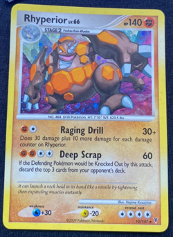 Pokemon TCG Rhyperior Supreme Victors 10/147 Holo Rare LP - Image 1