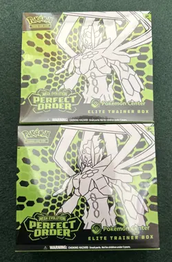 Pokemon TCG - Mega Evolution Perfect Order Pokemon Center ETB Factory Sealed x2 - Image 1