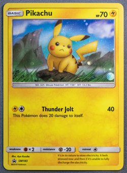 Near Mint - Pokemon TCG 2019 Pikachu SM183 Sun & Moon Promo Cosmos Holo - Image 1