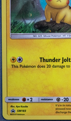 Near Mint - Pokemon TCG 2019 Pikachu SM183 Sun & Moon Promo Cosmos Holo - Image 4
