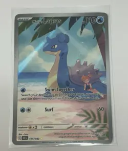 2025 Pokemon Destined Rivals Misty’s Lapras 194/182 Illustration Rare Holo NM - Image 1
