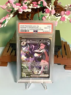 2026 POKEMON ASCENDED HEROES SPECIAL ILLUSTRATION MARNIE'S GRIMMSNARL EX PSA 10 - Image 1