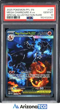 Pokemon 2025 Mega Charizard X ex 125/094 SIR Phantasmal Flames GEM MINT PSA 10 - Image 1