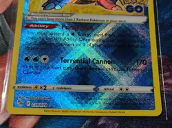 The Pokemon Company Radiant Blastoise 018/078 Pokemon GO Holo Radiant Rare - Image 3