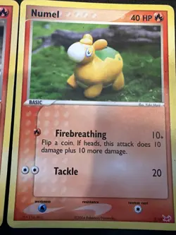 Pokemon-VINTAGE FIRE TYPE YUKA MORII LOT: MAGBY 58/92 & NUMEL 5/10 (Trainer Kit) - Image 3