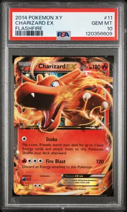 2014 POKEMON XY FLASHFIRE #11 CHARIZARD EX PSA 10 - Image 1