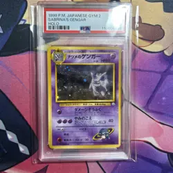 1999 Pokemon Japanese Gym 2 Holo #94 Sabrina's Gengar PSA 9 BANNED ART - Image 1