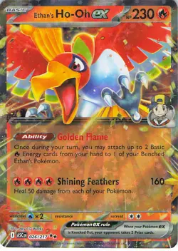 Ethan's Ho-Oh ex 026/217 Double Rare Ascended Heroes Pokemon Holo Near Mint - Image 1