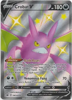 Crobat V SWSH098 Holo Promo Sword & Shield Promo Pokemon Near Mint - Image 1