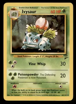 Ivysaur 44/130 Uncommon Base Set 2 Pokemon Moderately Played - Image 1