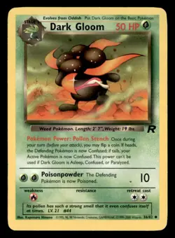 Dark Gloom 36/82 Uncommon Team Rocket Pokemon Unlimited Moderately Played - Image 1