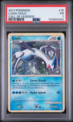 PSA 1 PR 2011 Pokemon Call of Legends Lugia Holo Foil Rare 15/95 - Image 1