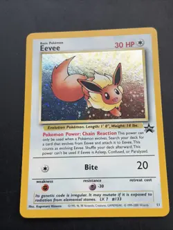 Eevee 11 Black Star Holo Rare Promo WoTC Pokemon Card TCG NM - Image 1