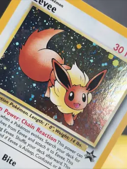 Eevee 11 Black Star Holo Rare Promo WoTC Pokemon Card TCG NM - Image 2