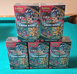 Pokemon TCG Chaos Rising Booster Bundle Lot of 5 (6 Packs Each) New Sealed - Image 1