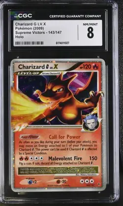 Charizard G Lv.X 143/147 Supreme Victors Holo CGC 8 PSA - Image 1