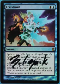 Trickbind FOIL Time Spiral PLD Blue Rare SIGNED MAGIC CARD (ID# 521533) ABUGames - Image 1