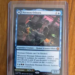 Magic: The Gathering SPM Norman Osborn & Green Goblin Legendary Creature Cards - Image 1