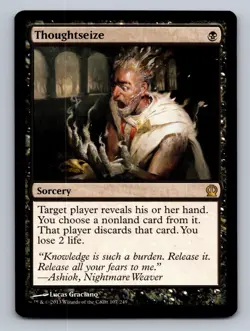 Thoughtseize 107 Rare Theros Magic: The Gathering Lightly Played - Image 1