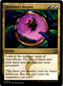 RAKSHASA'S BARGAIN 214 UNCOMMON TARKIR: DRAGONSTORM MAGIC: THE GATHERING LP - Image 1