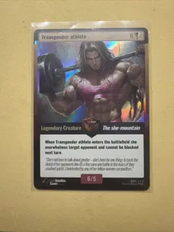2025 World War Woke - Transgender Athlete ULTRA RARE HOLO - SHIPS FAST! - Image 1