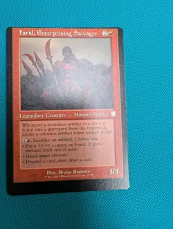 Farid enterprising salvager mtg retro frame error misprint miscut off center - Image 1