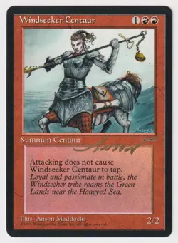 Gold Signed Windseeker Centaur MP Media Promo Artist Anson Maddocks MTG Magic! - Image 1