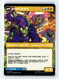 MTG Norman Osborn // Green Goblin (Borderless) #220 Marvel's Spider-Man - Image 2