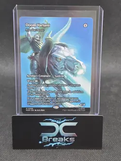 MTG Marvel Super Heroes DOOM VARIANT - ROAMING THRONE Borderless Mythic FOIL#099 - Image 1