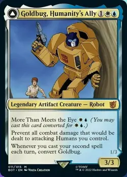 Magic The Gathering MTG GOLDBUG, HUMANITY'S ALLY Transformers NM Near Mint - Image 1