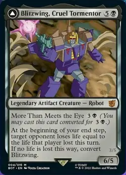 Magic The Gathering MTG BLITZWING, CRUEL TORMENTOR Transformers NM Near Mint - Image 1