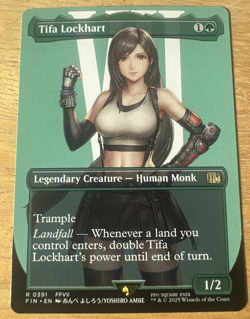 MTG Tifa Lockhart Borderless Rare Final Fantasy - Image 1