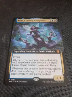 Alela, Cunning Conqueror (Extended Art) Commander WoE NM Regular - Image 1