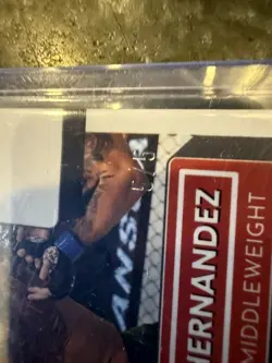 2023 Panini Donruss Optic UFC Anthony Hernandez Rated Rookie Green Prizm #5/5 RC - Image 4