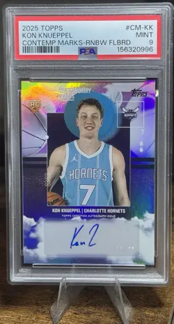 2025-26 Topps - Contemporary Marks Kon Knueppel #CM-KK Rainbow Foilboard PSA 9 - Image 1