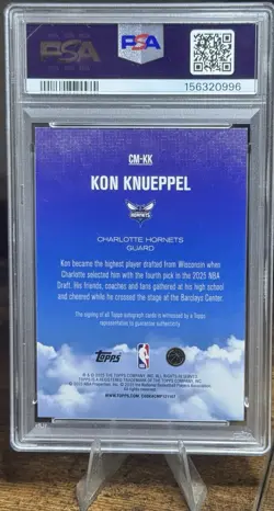 2025-26 Topps - Contemporary Marks Kon Knueppel #CM-KK Rainbow Foilboard PSA 9 - Image 2