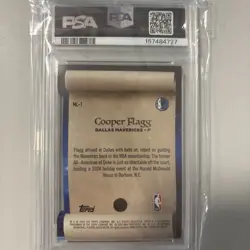 2025-26 Topps Holiday - Making the Nice List Cooper Flagg #ML-1 (RC) PSA 8 🔥🔥 - Image 2