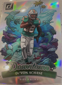 2025 Panini Donruss - Downtown! De'Von Achane #10 Oversized - Image 1