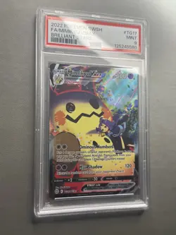 2022 POKEMON SWORD & SHIELD BRILLIANT STARS #TG17 FULL ART/MIMIKYU VMAX PSA 9 - Image 2