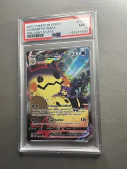 2022 POKEMON SWORD & SHIELD BRILLIANT STARS #TG17 FULL ART/MIMIKYU VMAX PSA 9 - Image 3