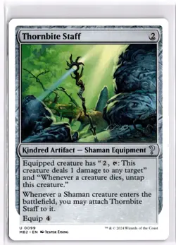 Thornbite Staff MP Mystery Booster 2 99 LP x1 MTG Magic: the Gathering - Image 1