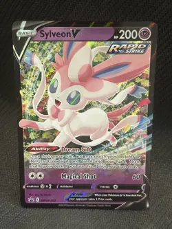 Pokemon TCG Sylveon V SWSH202 Black Star Promo Card Near Mint - Image 1