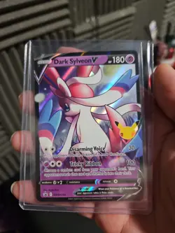 2021 POKEMON CELEBRATIONS DARK SYLVEON V SWSH BLACK STAR PROMO #SWSH134 - Image 1