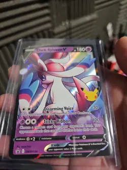 2021 POKEMON CELEBRATIONS DARK SYLVEON V SWSH BLACK STAR PROMO #SWSH134 - Image 2
