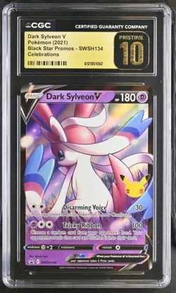 2019-2023 Pokemon SWSH Black Star Promos Dark Sylveon V #SWSH134 CGC PRISTINE 10 - Image 1