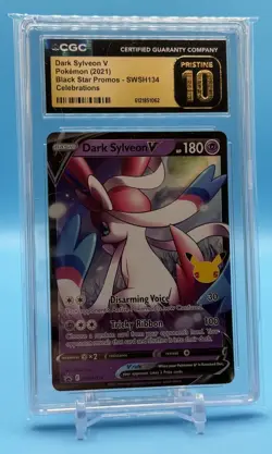 2019-2023 Pokemon SWSH Black Star Promos Dark Sylveon V #SWSH134 CGC PRISTINE 10 - Image 3